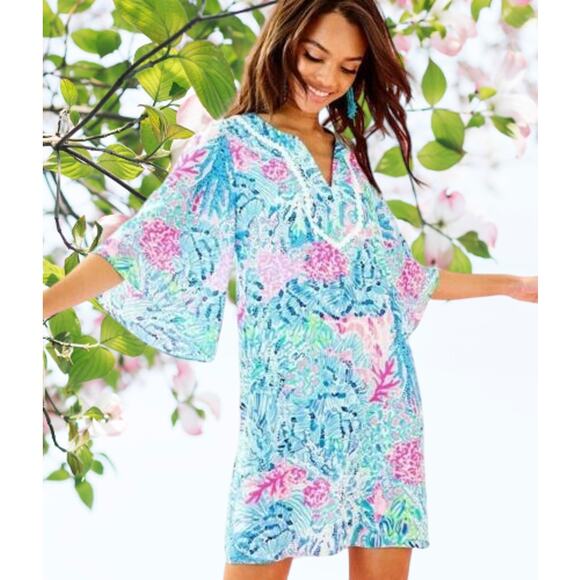 50% OFF NWT Lilly Pulitzer Delancey Sink Or Swim Pink Multi Dress XXS W/STRETCH - Picture 4 of 5